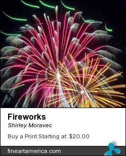 Fireworks by Shirley Moravec - Photograph - Digitally Altered Photos