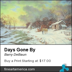 Days Gone By by Barry DeBaun - Painting - Watercolor