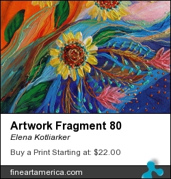 Artwork Fragment 80 by Elena Kotliarker - Painting - Acrylic On Textured Canvas