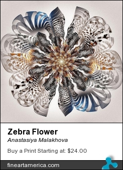Zebra Flower by Anastasiya Malakhova - fractal art