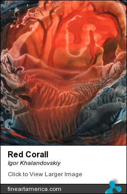 Red Corall by Igor Khalandovskiy - Painting - Watercolor