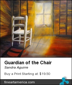 Guardian Of The Chair by Sandra Aguirre - Painting - Oil On Canvas