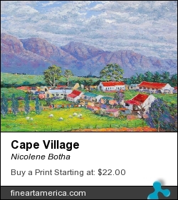 Cape Village by Nicolene Botha - Painting