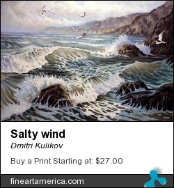 Salty Wind by Dmitri Kulikov - Painting - Oil On Canvas