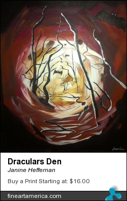Draculars Den by Janine Heffernan - Painting - Acrylic On Canvas
