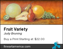 Fruit Variety by Judy Bruning - Painting - Acrylic On Wood