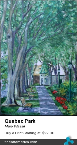 Quebec Park by Mary Wassil - Painting