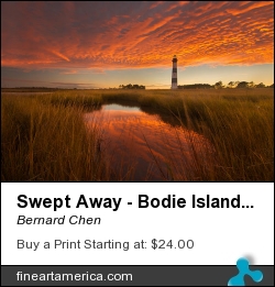 Swept Away - Bodie Island Lighthouse by Bernard Chen - Photograph