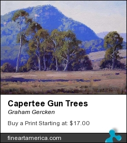 Capertee Gun Trees by Graham Gercken - Painting - Oil On Canvas