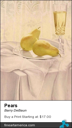 Pears by Barry DeBaun - Painting - Watercolor