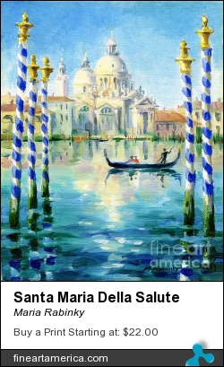 Santa Maria Della Salute by Maria Rabinky - Painting - Watercolor