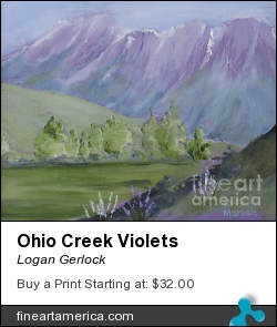 Ohio Creek Violets by Logan Gerlock - Painting - Oil On Canvas