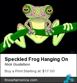 Speckled Frog Hanging On by Nick Gustafson - Painting - Digital /paint