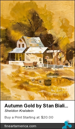 Autumn Gold By Stan Bialick by Sheldon Kralstein - Painting - Photograph Of Oil On Canvas