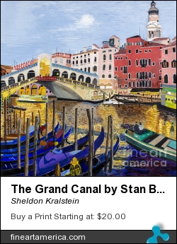 The Grand Canal By Stan Bialick by Sheldon Kralstein - Painting - Photograph Of Oil On Canvas
