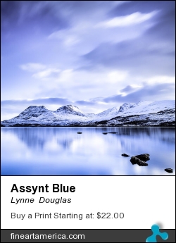 Assynt Blue by Lynne  Douglas - Photograph - Giclee Print