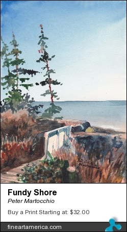 Fundy Shore by Peter Martocchio - Painting - Watercolor