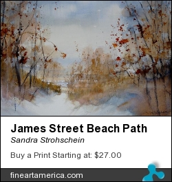 James Street Beach Path by Sandra Strohschein - Painting - Watercolor