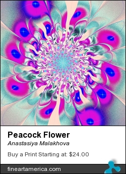 Peacock Flower by Anastasiya Malakhova - fractal art