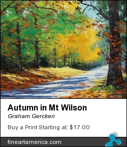 Autumn In Mt Wilson by Graham Gercken - Painting - Oil On Canvas