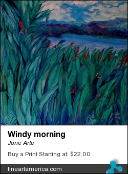 Windy Morning by Jone Arte - Painting - Oil & Mix Media On Canvas