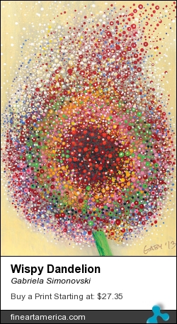 Wispy Dandelion by Gabriela Simonovski - Painting - Acrylic On Canvas