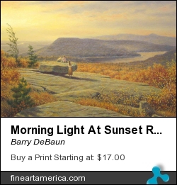 Morning Light At Sunset Rock by Barry DeBaun - Painting - Oil On Canvas