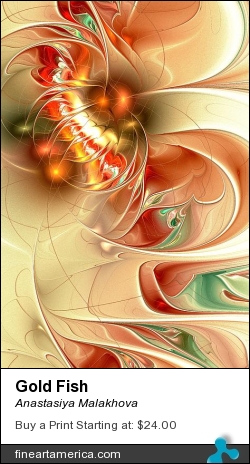 Gold Fish by Anastasiya Malakhova - fractal art