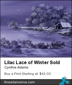 Lilac Lace Of Winter Sold by Cynthia Adams - Painting - Oil On Canvas
