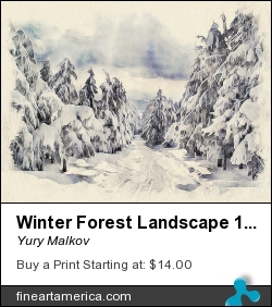 Winter Forest Landscape 14 by Yury Malkov - Digital Art - Digital Media