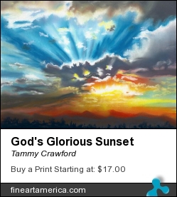 God's Glorious Sunset by Tammy Crawford - Painting - Pastels On Pastelmat