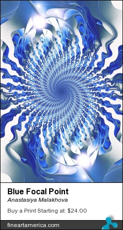 Blue Focal Point by Anastasiya Malakhova - fractal art