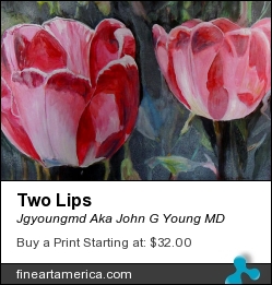 Two Lips by Jgyoungmd Aka John G Young MD - Painting - Acrylic