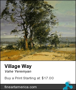 Village Way by Vahe Yeremyan - Painting - Oil On Canvas