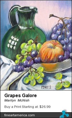 Grapes Galore by Marilyn  McNish - Painting - Acrylic On Canvas