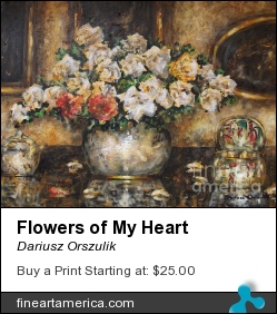 Flowers Of My Heart by Dariusz Orszulik - Painting - Oil On Canvas