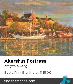 Akershus Fortress by Yinguo Huang - Painting - Oil On Canvas