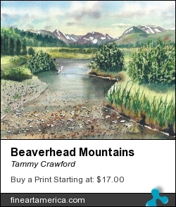 Beaverhead Mountains by Tammy Crawford - Painting - Watercolor