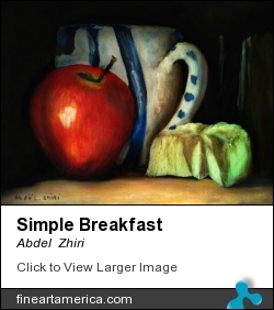 Simple Breakfast by Abdel  Zhiri - Pastel - Pastels On Paper